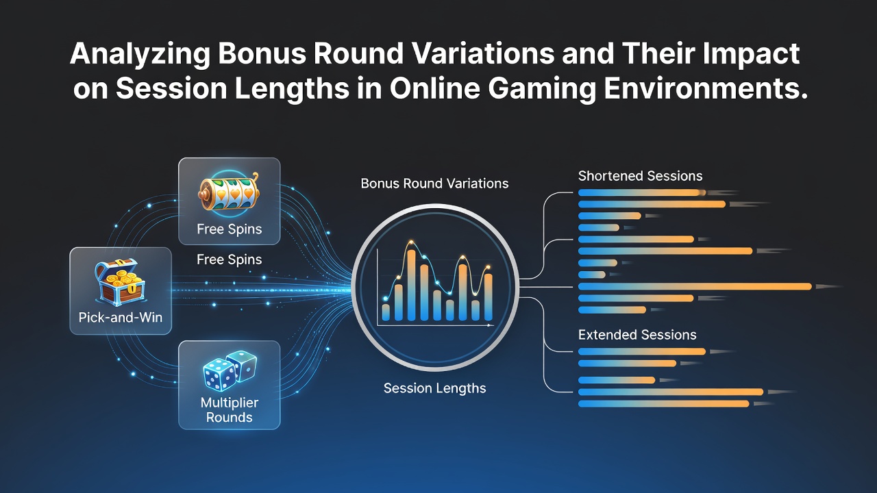 Diagram showing different bonus round structures in online slot games and how they connect to extended play sessions