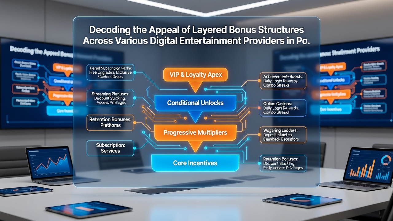 Mobile device displaying layered bonus progression in a digital slot game