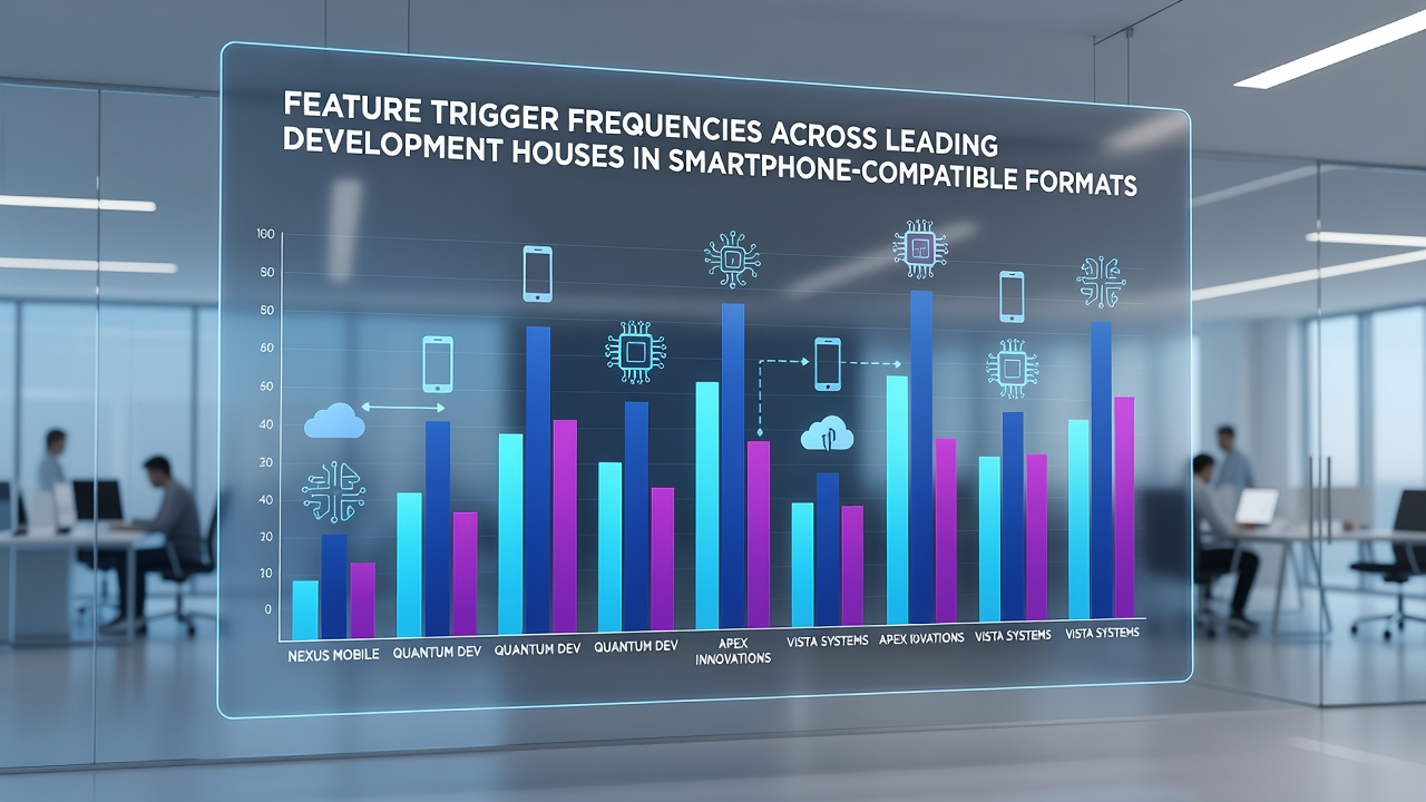 Side-by-side comparison charts of mobile slot feature triggers from different development houses with July 2026 data points