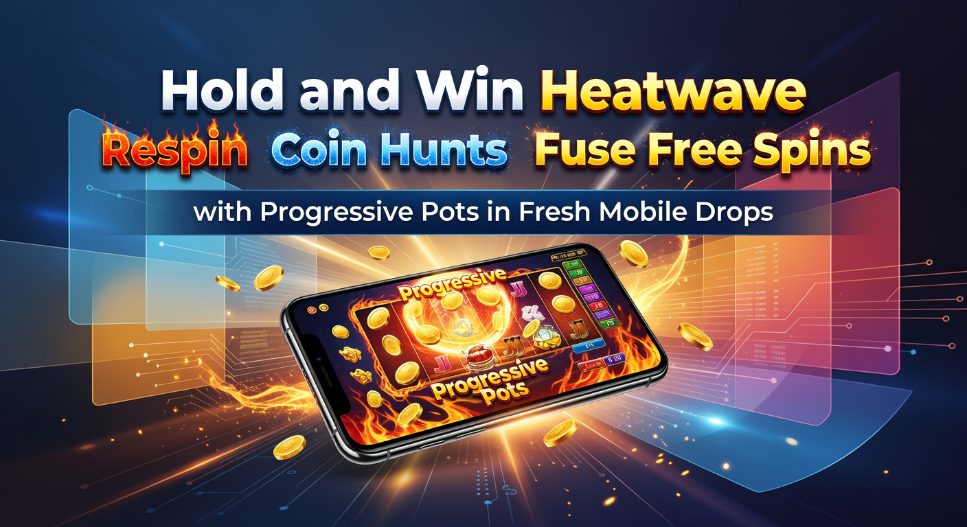 Vibrant Hold and Win slot screen showing respin coin symbols glowing amid fiery heatwave graphics and escalating progressive meters