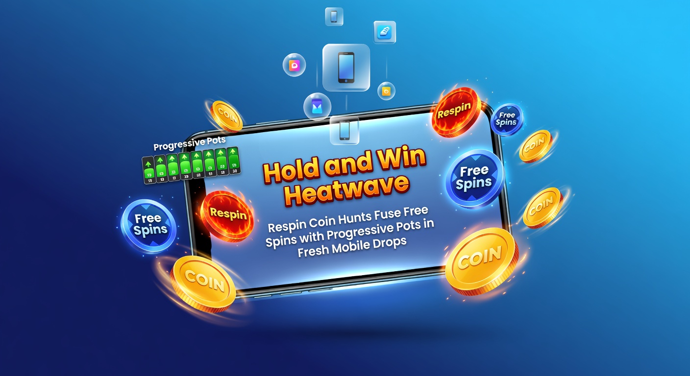 Dynamic mobile slot gameplay capturing a Hold and Win respin sequence with stacked coins, free spins counter, and three progressive jackpot meters rising amid summer heatwave visuals