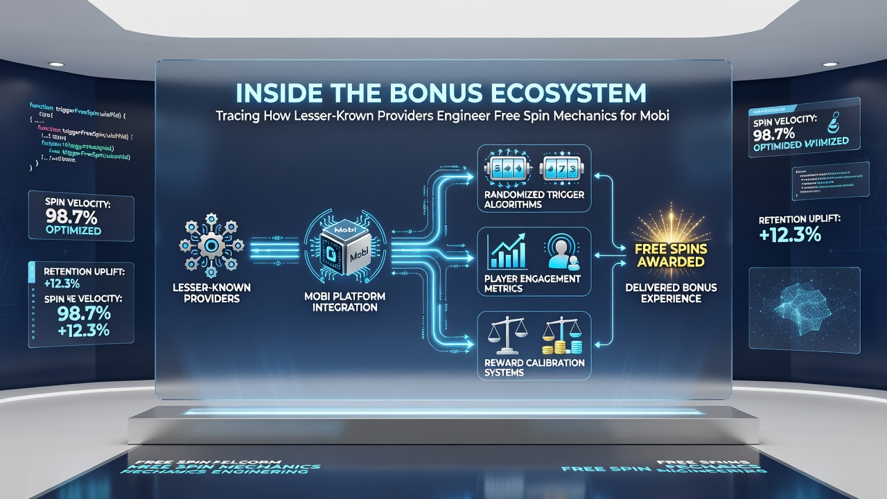 Illustration of mobile interface elements used in free spin bonus rounds for jackpot progression