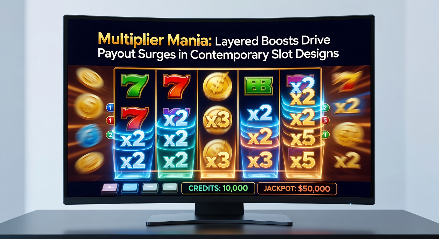 Vibrant slot reels displaying cascading multipliers and glowing boost symbols igniting massive win lines