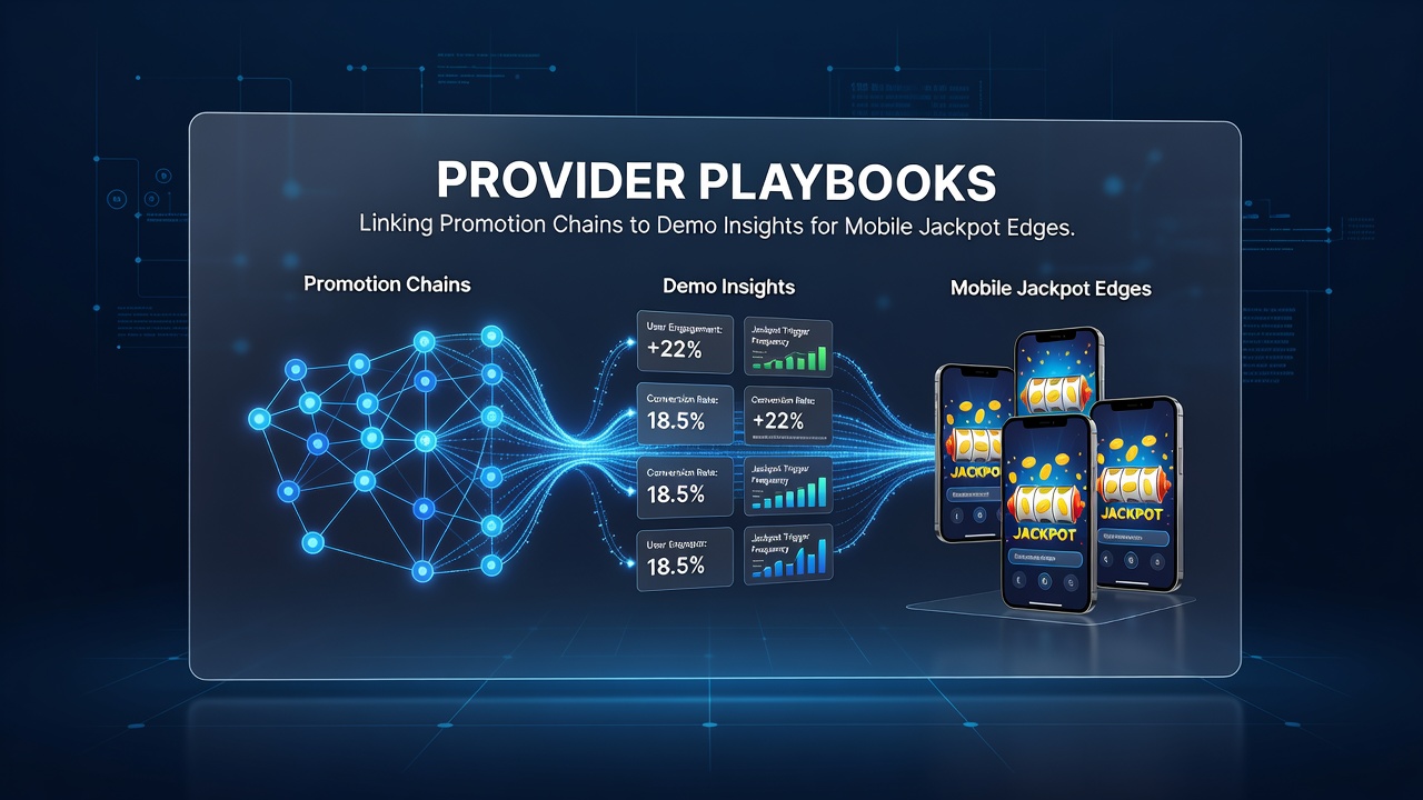 Slot provider analytics dashboard showing promotion chain data connected to mobile demo session insights